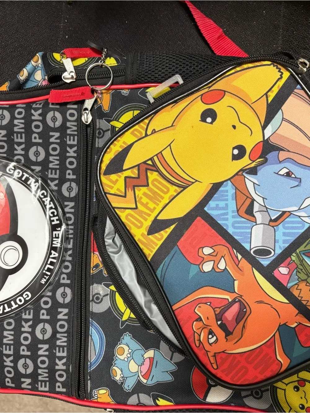 Bioworld Pokémon Kids Backpack  Poké Ball & Character Print and Pokémon Lunchbox